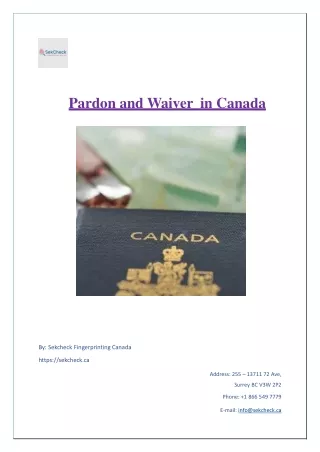 Pardon and Waiver in Canada