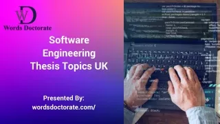 Software Engineering Thesis Topics UK