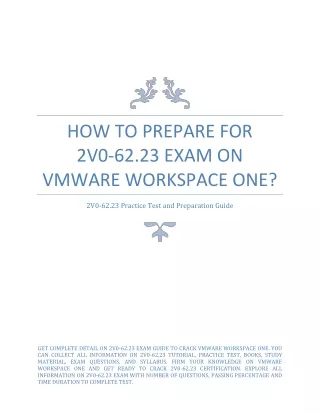 How to Prepare for 2V0-62.23 exam on VMware Workspace ONE?