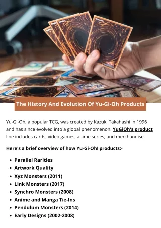 The History And Evolution Of Yu-Gi-Oh Products