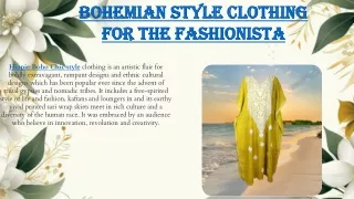 Bohemian Style Clothing for the Fashionista