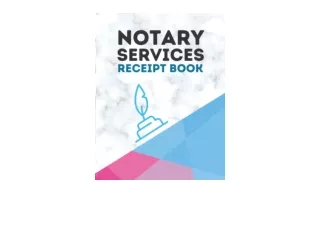 Ebook download Notary Services Receipt Book Notary Journal For Signing Agents No