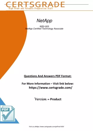 Pass 2023 NS0-003 NetApp NCTA Study Guide Pdf Dumps Questions and Answers