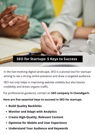 SEO for Startups: 5 Keys to Success