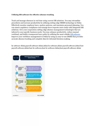 Utilizing HR software for effective absence tracking- dubai