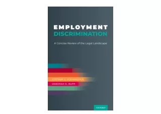 Download PDF Employment Discrimination A Concise Review of the Legal Landscape u