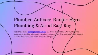 Plumber Antioch Rooter Hero Plumbing & Air of East Bay