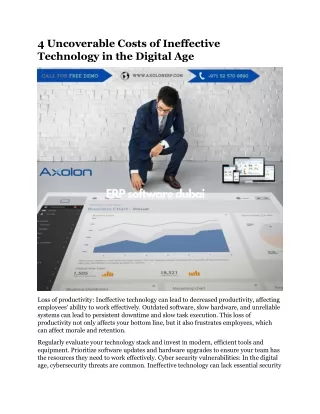 4 Uncoverable Costs of Ineffective Technology in the Digital Age