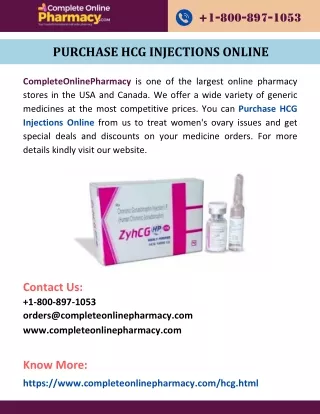 Purchase HCG Injections Online