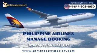 How do I manage my Philippine Airlines booking?