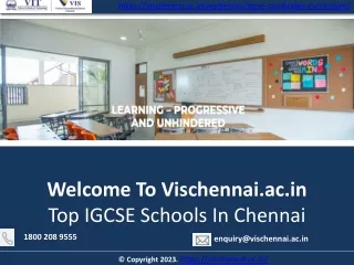 Top IGCSE Schools In Chennai