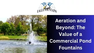 Aeration and Beyond The Value of a Commercial Pond Fountains