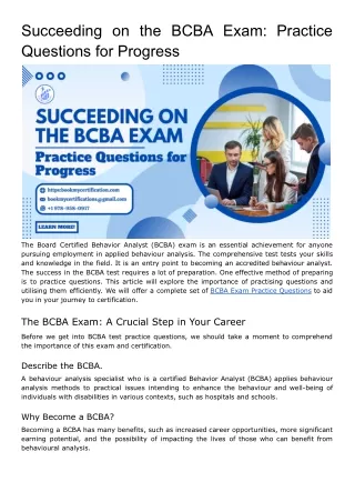 Succeeding on the BCBA Exam_ Practice Questions for Progress