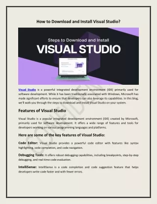 How to Download and Install Visual Studio?