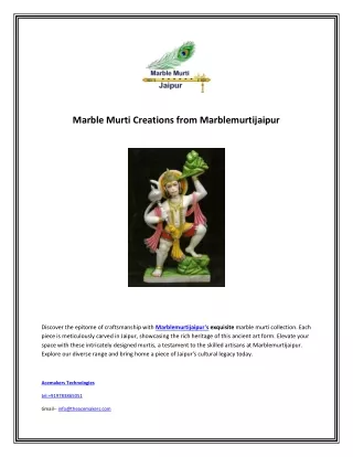 Marble Murti Creations from Marblemurtijaipur