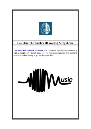 Calculate The Number Of Words  Zerogpt.com