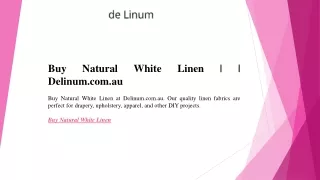 Buy Natural White Linen  Delinum.com.au