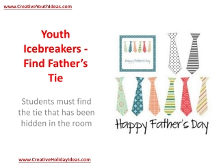 Youth Icebreakers - Find Father’s Tie
