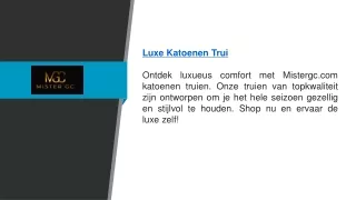 Luxe katoenen trui | Mistergc.com