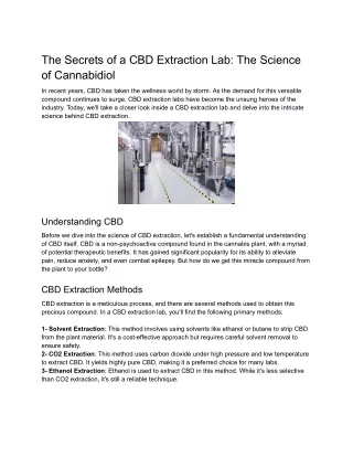 The Secrets of a CBD Extraction Lab_ The Science of Cannabidiol