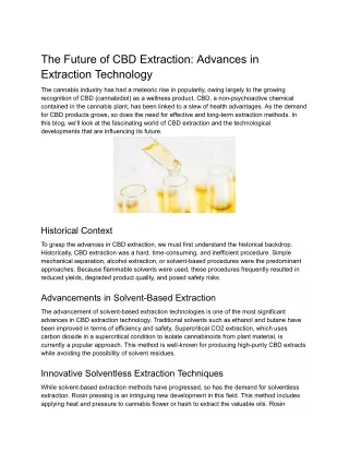 The Future of CBD Extraction_ Advances in Extraction Technology