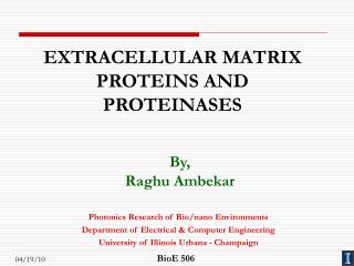 EXTRACELLULAR MATRIX PROTEINS AND PROTEINASES