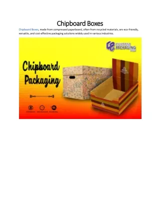 Chipboard Boxes