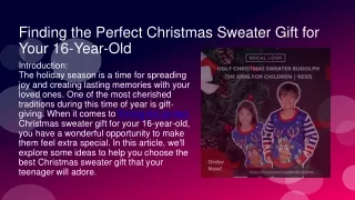 Finding the Perfect Christmas Sweater Gift for Your 16-Year-Old