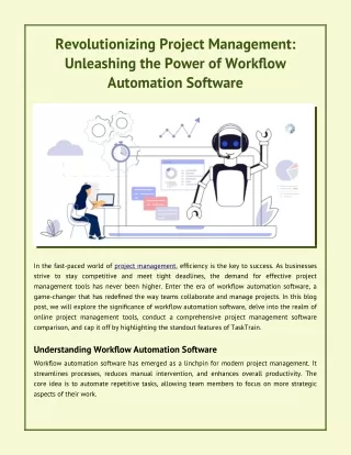 Revolutionizing Project Management: Unleashing the Power of Workflow Automation