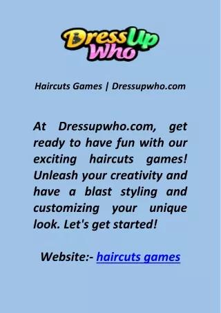 Haircuts Games  Dressupwho com