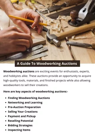 A Guide To Woodworking Auctions