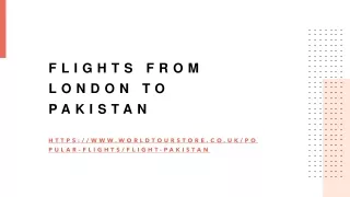 FLIGHTS FROM LONDON TO PAKISTAN