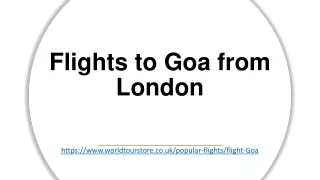 Flights to Goa from London