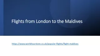 Flights from London to the Maldives