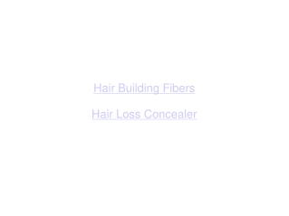 Hair Fibers
