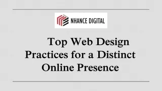 Top Web Design Practices for a Distinct Online Presence