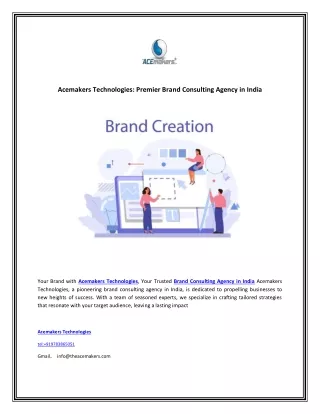 Premier Brand Consulting Agency in India