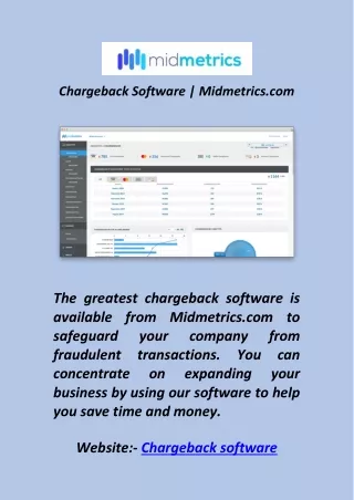 Chargeback Software  Midmetrics com