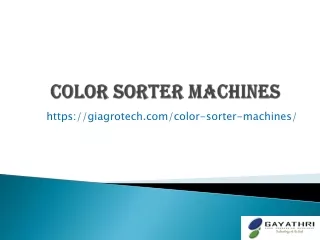 Color Sorter Machines, Automated Color Sorting Machine Supplier, Color Sorting E