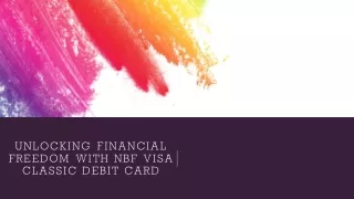 Nbf Visa Classic Debit Card