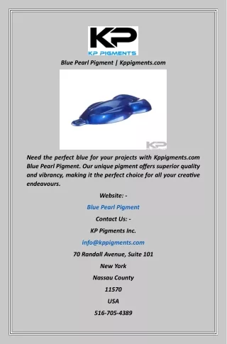 Blue Pearl Pigment  Kppigments