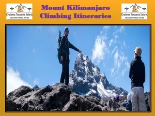 Mount Kilimanjaro Climbing Itineraries