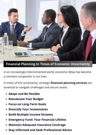 Financial Planning in Times of Economic Uncertainty