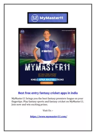 Best free entry fantasy cricket apps in india