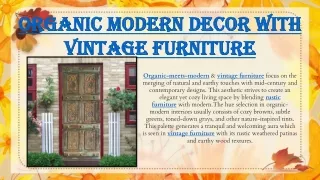 Organic Modern Decor with Vintage Furniture