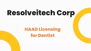 HAAD Licensing for Dentists