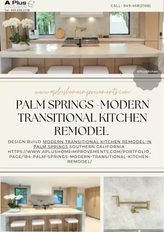Palm Springs -Modern Transitional Kitchen Remodel