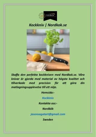 Kockkniv  Nordkok.se