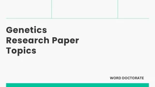 Genetics Research Paper Topics Ireland