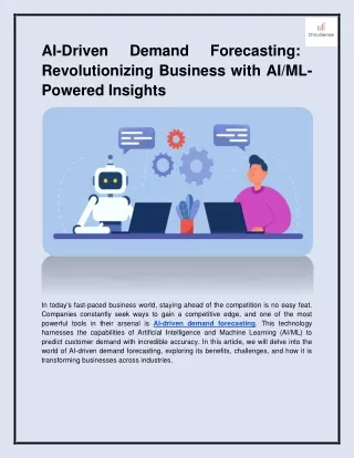 AI-Driven Demand Forecasting_Revolutionizing Business with AI_ML-Powered Insights